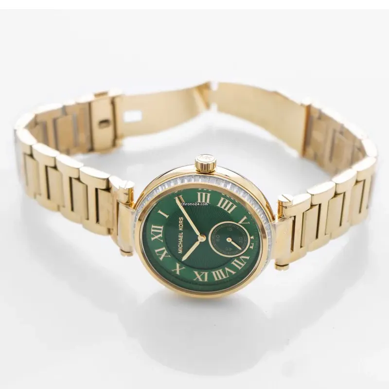 Michael Kors Skylar Emerald Green Dial Ladies Watch-  MK6065